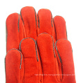 Red Cowhide Split Leather Industrial Hand Safety Welding Work Gloves